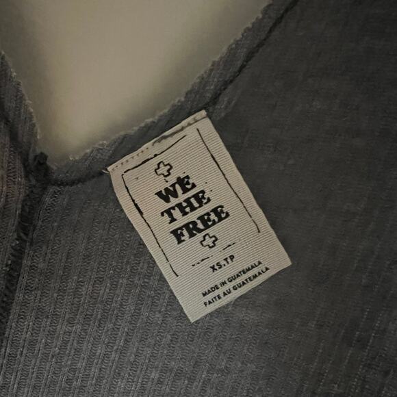 We the Free Gray Ribbed Mock Turtleneck Long Sleeve Sweater Size XS - Picture 5 of 12